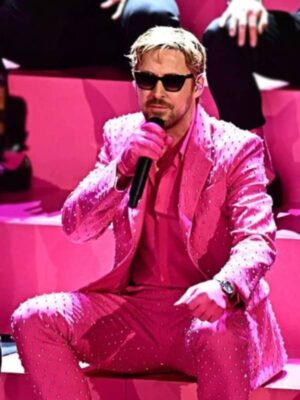 Ryan Gosling 2024 Oscars Awards Pink Suit