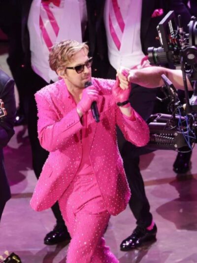 Ryan Gosling 2024 Oscars Awards Pink Suit