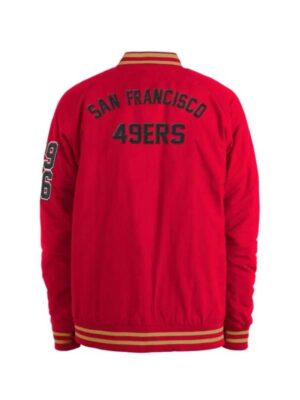 San Francisco 49ers Red Nylon Varsity Jacket