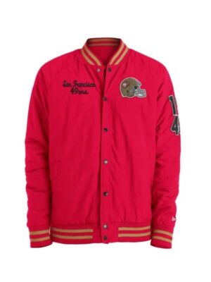 San Francisco 49ers Red Nylon Varsity Jacket