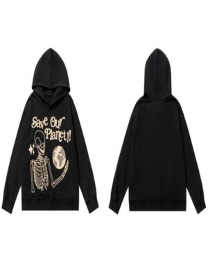 Save Our Planet Skeleton Pullover Hoodie