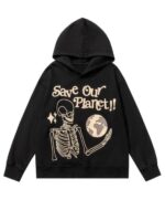 Save Our Planet Skeleton Pullover Hoodie