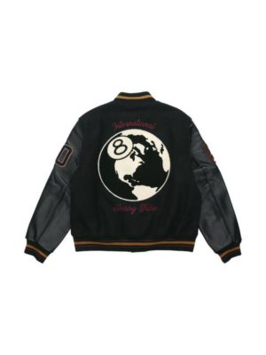 Stussy 40th Anniversary Black Letterman Varsity Jacket