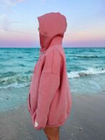 Unisex Sunkissed Coconut Oversized Pink Pullover Hoodie