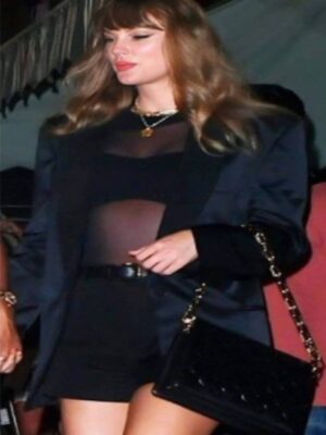 Taylor Swift 2024 NYC Brooklyn Dinner Date Black Blazer