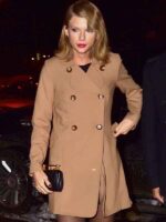 Taylor Swift Beige Double Breasted Coat