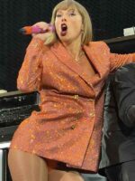 Taylor Swift Eras Tour Paris Orange Sequin Blazer