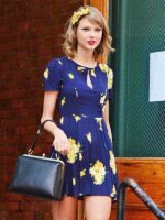 Taylor Swift NYC Navy Floral Dress