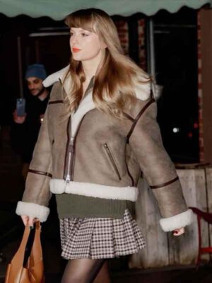 Taylor Swift Brown Shearling Jacket