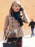 New York Street Taylor Swift Beige Wool Coat