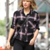 Taylor Swift Black Plaid Shirt