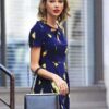 Taylor Swift Navy Blue Floral Dress