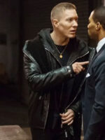 Tommy Egan Power Black Hooded Leather Jacket