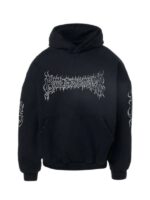 Unisex Balenciaga Oversized Black Pullvoer Hoodie