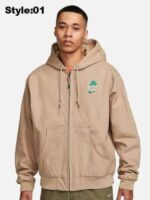 Unisex Jarritos Brown Oversized Zipper Hoodie