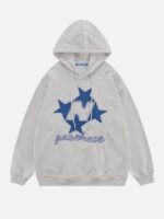 Vamtac Vintage Star Patch Oversized Pullover Hoodie