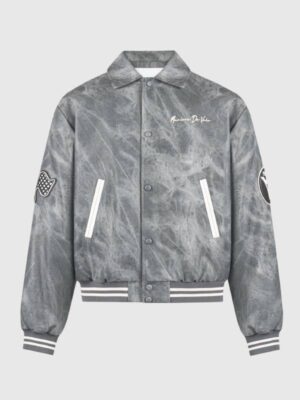 Vinage Maniere De Voir Paris Marble Varsity Jacket