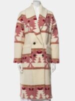 Yellowstone S05 Beth Dutton Pink Printed Coat