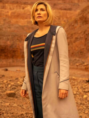 13th Doctor Who Jodie Whittaker Grey Hooded Coat