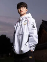 2024 T1 Worlds Uniform White Hooded Jacket