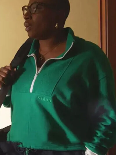 9-1-1 S05 Henrietta Wilson Green Half-Zip Jacket