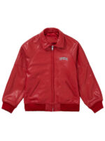 AW19 Martin Supreme Wong 8 Ball Red Varsity Leather Jacket