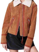 Catherine Missal Tell Me Lies S02 Suede Sherpa Jacket