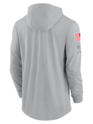 Chicago Bears 2024 Salute to Service Grey Pullover Hoodie