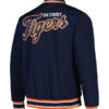 Detroit Tigers Starter Secret Weapon Polyester Navy Bomber Jacket