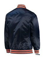 Detroit Tigers Starter The Diamond Navy Satin Bomber Jacket