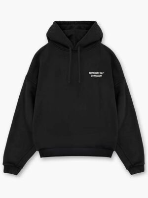 247 Gymnasium Black Oversized Pullover Hoodie