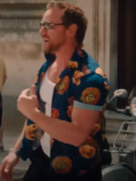 James McAvoy Speak No Evil 2024 Teal Floral Shirt