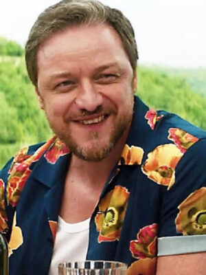 James McAvoy Speak No Evil 2024 Teal Floral Shirt