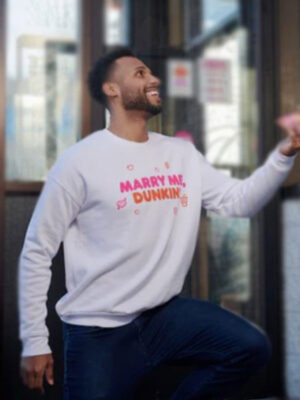 Marry Me Dunkin White Sweatshirt