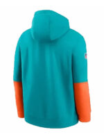 Miami Dolphins 2024 Sideline Club Pullover Hoodie