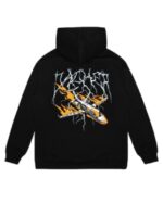 Crash Jacker Oversized Black Pullover Hoodie