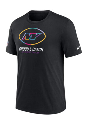 New York Jets NFL Crucial Catch Black T-Shirt
