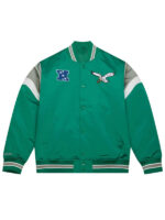 Philadelphia Eagles Heavyweight Satin Varsity Jacket