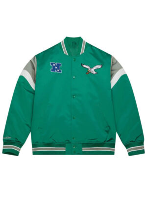 Philadelphia Eagles Heavyweight Satin Varsity Jacket