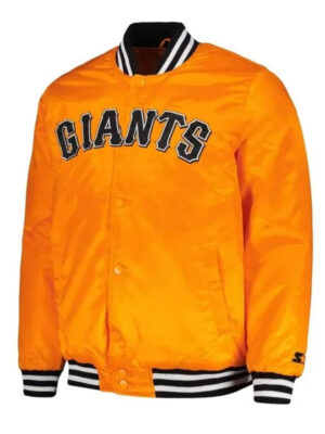 San Francisco Giants Cross Bronx Fashion Orange Varsity Jacket