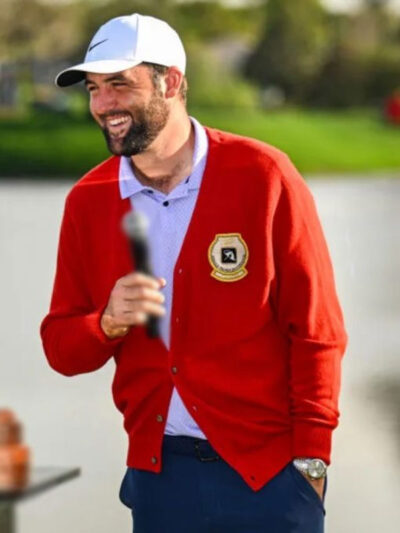 Scottie Scheffler PGA Tour Red Cardigan