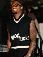 Tee Higgins Good Luck Black Sweater Vest