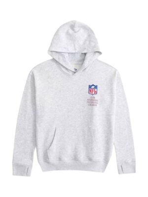 Abercrombie NFL Graphic Popover Gray Pullover Hoodie