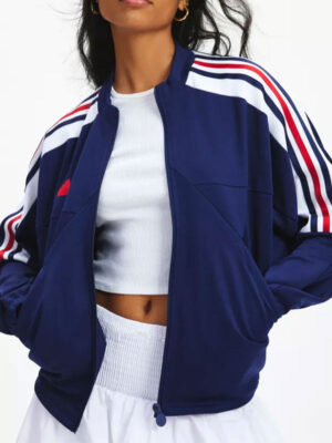 Adidas 3-Stripes Blue Zip-Up Track Jacket