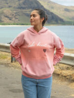 Take Heart Oversized Pink Pullover Hoodie