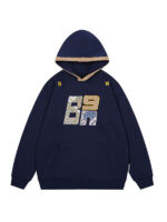 B9N Colorful Letter Oversized Pullover Hoodie