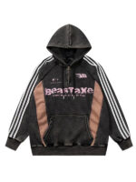 Beastaxe Racing Style Side Stripe Hoodie