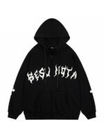 Besu Nota Rhinestone Oversized Zip-Up Hoodie