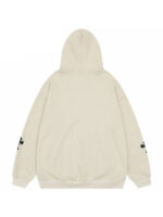 Besu Nota Rhinestone Oversized Zip-Up Hoodie