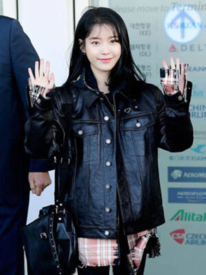 black-trucker-k-pop-iu-leather-jacket